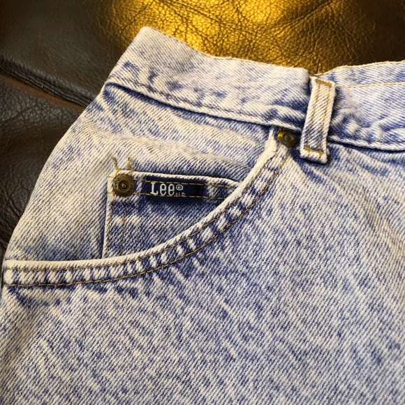 HP! LEE DENIM ACID WASH CUT OFF JEAN SHORTS - Picture 5 of 8